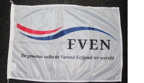 FVEN vlag met slogan